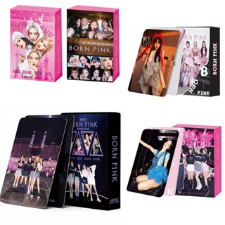 โปสการ์ด Black-Pink BORNPINK WORLD TOUR Concert Lomo Cards LISA JENNIE ROSE JISOO สีดํา สีชมพู จํานวน 55 ชิ้น ต่อกล่อง