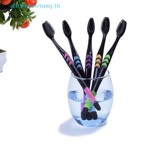 Alittlese แปรงสีฟันถ่านไม้ไผ่ แบบนิ่ม สําหรับผู้ใหญ่ 10 ชิ้น