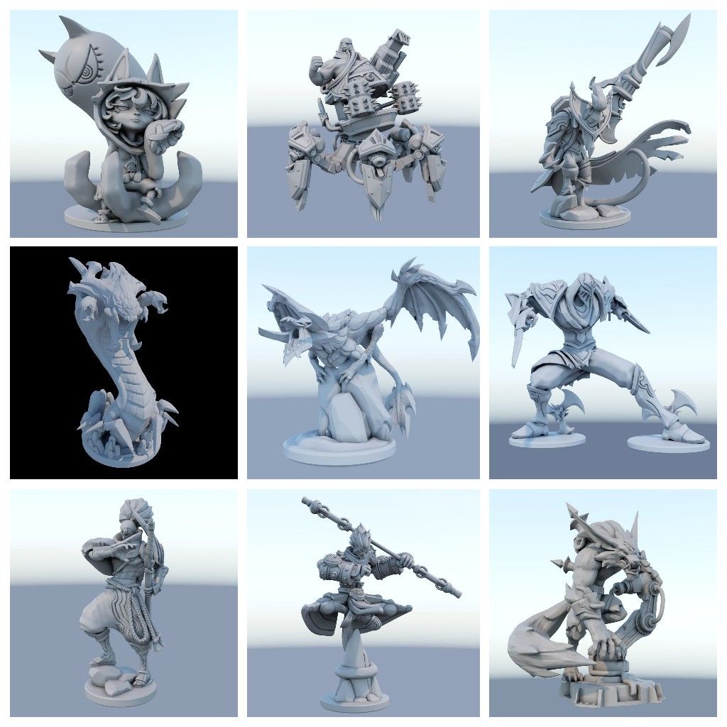 โมเดลฟิกเกอร์-league-of-legends-chess-piece-lol-merchandise-3d-ส่วนที่-1-tmot