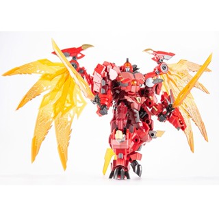 [New product in stock] Jinbao deformation toy small proportion flame Flying Dragon King Kong 8871 red dragon boy robot model