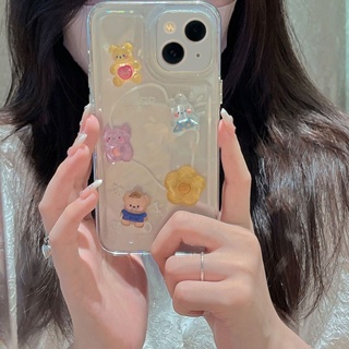 Transparent Three-Dimensional Cute Candy Bear Phone Case For iPhone 13 12/12P/11P/8P XR/X
