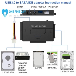 อะแดปเตอร์แปลงสายเคเบิลฮาร์ดดิสก์ USB3.0 เป็น SATA IDE 2.5 3.5 A9X0