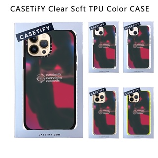 Casetify X CONNECTED BY EDREIKA Black Beige Neon Yellow Black White Edge TPU Clear Case IPhone 14 13 12 11 Pro MAX Mini XS MAX XR X SE 6 6S 7 8 Plus Soft Case
