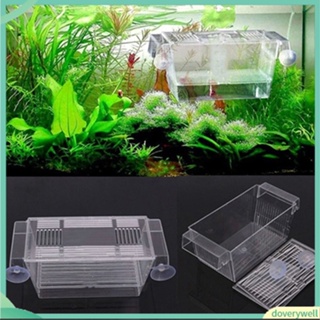 (Doverywell) Aquarium Fish Tank Guppy Double Breeding Breeder Rearing Trap Box Hatchery