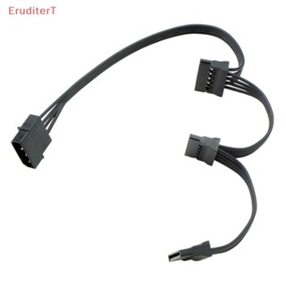 [EruditerT] สายเคเบิลพาวเวอร์ 4Pin IDE Molex To1 2 3 4 5-Port 15Pin SATA 18AWG สําหรับฮาร์ดไดรฟ์ HDD SSD PC Server DIY 1 ชิ้น