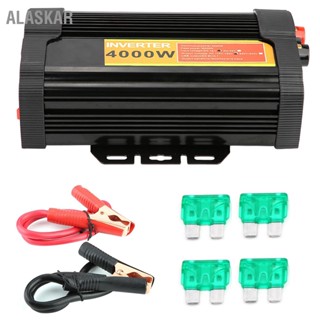 ALASKAR 12V DC ถึง 110V AC 4000W รถ หม้อแปลงไฟฟ้าแรงดันอัตโนมัติอินเวอร์เตอร์แปลงค่ารถ