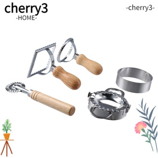 Cherry3 ชุดเครื่องมือตัดเกี๊ยว และพาสต้า ด้ามจับไม้ 5 ชิ้น