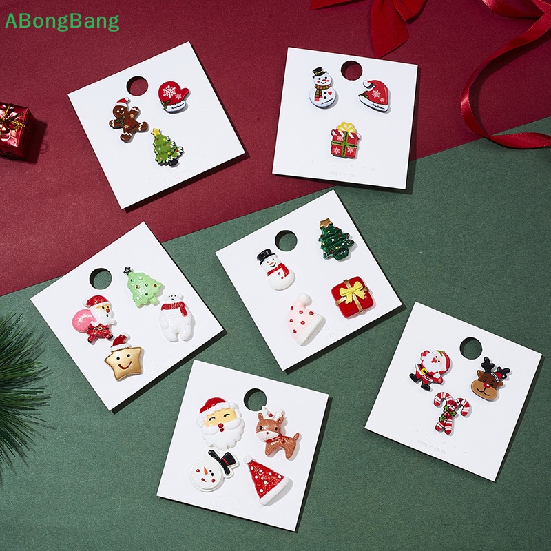 abongbang-ชุดเข็มกลัด-ลายซานตาคลอส-กวาง-สโนว์แมน-คริสต์มาส-อินเทรนด์-สําหรับผู้หญิง