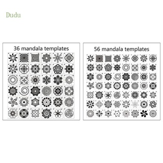 Dudu แผ่นแม่แบบ ลายจุดแมนดาลา ใช้ซ้ําได้ สําหรับตกแต่งบ้าน DIY 36 56 ชิ้น