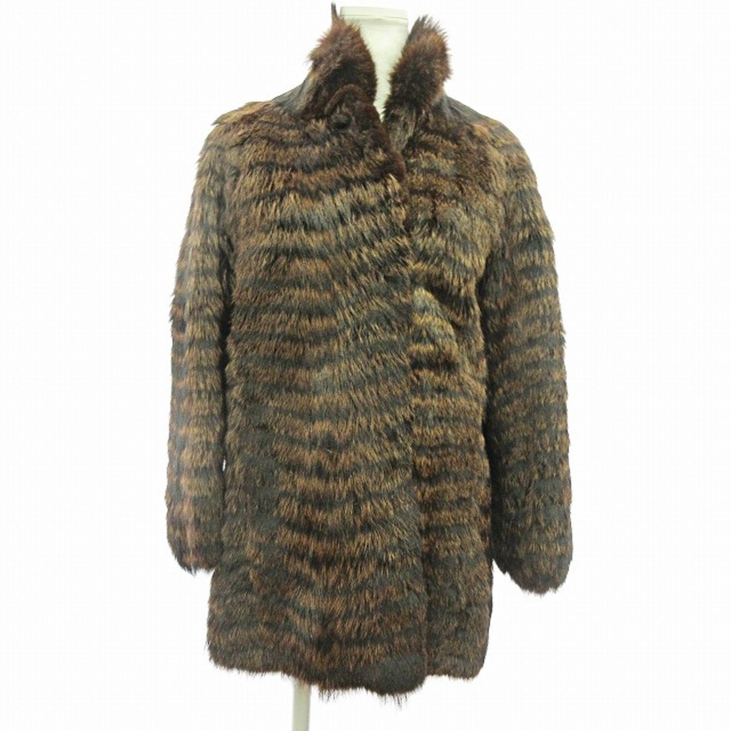 WELLDONE Good Condition Fox Fur Coat Jacket Fur Border 9 Direct from ...