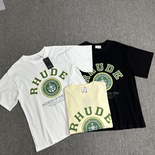 【จํานวนจํากัด】เสื้อยืดคอกลม ผ้าฝ้าย ทรงหลวม ลาย RHUD.E สําหรับเด็กผู้ชาย