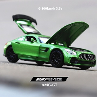 โมเดลรถยนต์จําลอง Mercedes-Benz GTR AMG มีเสียง และไฟ สําหรับตกแต่งเบาะรถยนต์