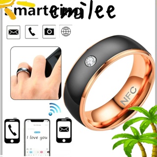 Emilee แหวนนิ้วดิจิทัล สเตนเลส อเนกประสงค์ กันน้ํา เชื่อมต่อ NFC สําหรับโทรศัพท์ Android ผู้ชาย