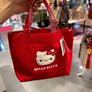 กระเป๋าถือ ทรงโท้ท ขนาดเล็ก ลาย Sanrio kitty สไตล์ญี่ปุ่น