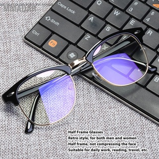 MMADAR 3PCS แว่นอ่านหนังสือโลหะครึ่งกรอบแว่นตาย้อนยุค Blue Light Blocking Reader สำหรับผู้ชายและผู้หญิง