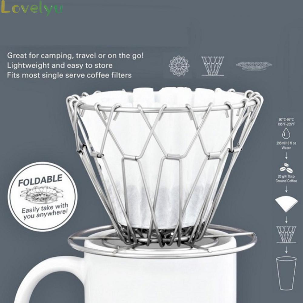 ⭐24H SHIPING ⭐Dripper Filter 10x10x8cm Foldable Design Stainless Steel ...