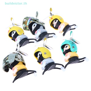 Buildvictor ตุ๊กตาแมวน่ารัก พร้อมหมวกกันน็อค สําหรับตกแต่งภายในรถยนต์ รถจักรยานยนต์ TH