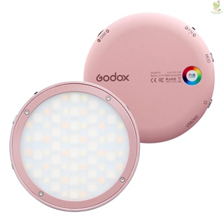 Godox R1 ไฟวิดีโอ LED RGB ทรงกลม ขนาดเล็ก 2500K-8500K CRI 98 สําหรับกล้องบันทึกวิดีโอ 8.9