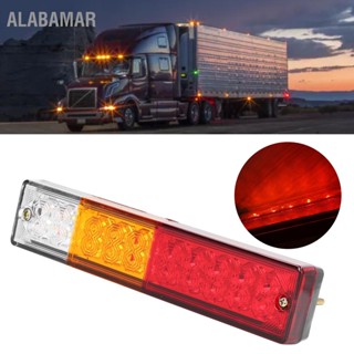 ALABAMAR คู่ 12V 20LEDs ไฟท้ายรถพ่วงสี่เหลี่ยมกันน้ำด้านหลังเครื่องหมายไฟสำหรับค่ายรถบรรทุก RV