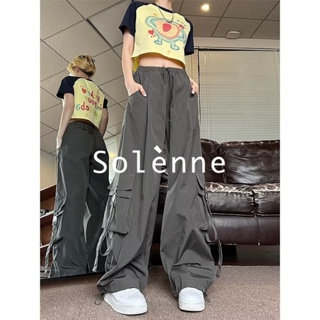 Solenne  กางเกงขายาว คาร์โก้ กางเกง ย้อนยุค 2023 NEW ทันสมัย สวย Trendy Stylish A93L6YM 36Z230909