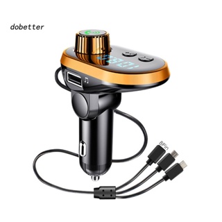 &lt;Dobetter&gt; อะแดปเตอร์ชาร์จ USB เครื่องเล่น MP3 บลูทูธ 50 FM สําหรับรถยนต์