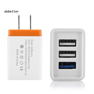 &lt;Dobetter&gt; อะแดปเตอร์ชาร์จเร็ว 3 พอร์ต USB QC 30 แบบพกพา สําหรับโทรศัพท์มือถือ แท็บเล็ต
