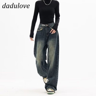 DaDulove💕 New American Ins Retro Washed WOMENS Jeans High Waist Loose Wide Leg Pants Hip Hop Large Size Trousers