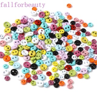 Fallforbeauty กระดุม ทรงกลม 2 รู ขนาด 3 4 5 มม. สีแคนดี้ สําหรับเย็บตุ๊กตา DIY