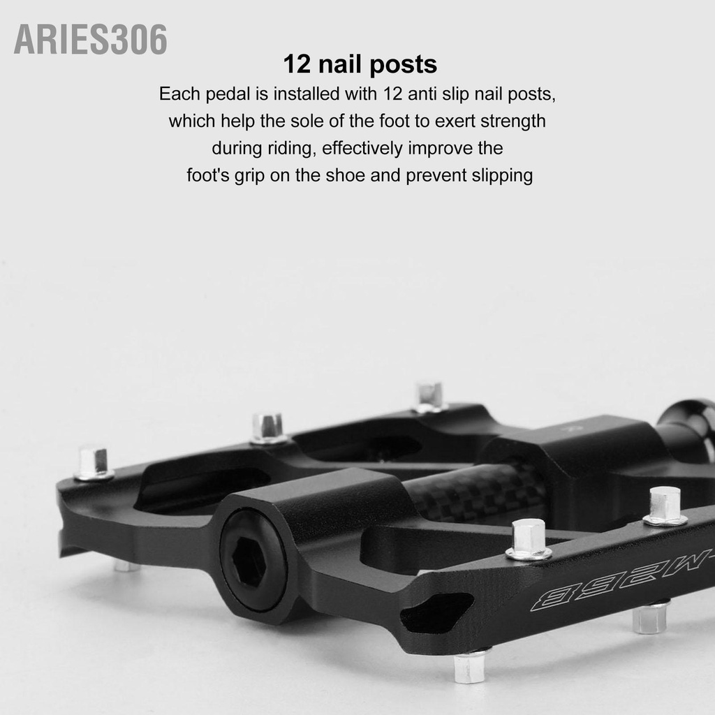 aries306-2pcs-road-bike-pedals-อลูมิเนียมอัลลอยด์-anti-slip-น้ำหนักเบา-flat-platform-สำหรับจักรยานเสือภูเขา