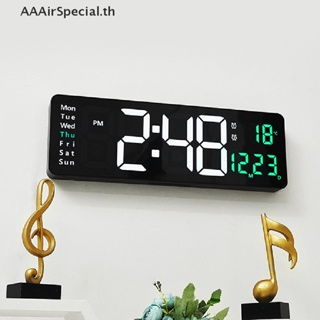 Aaairspecial นาฬิกาดิจิทัล LED ติดผนัง ขนาดใหญ่ พร้อมรีโมตคอนโทรล สําหรับตกแต่งบ้าน ห้องนั่งเล่น