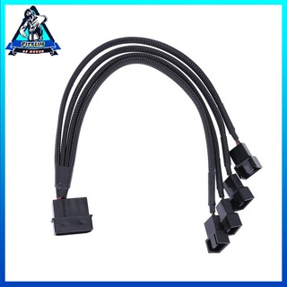 [พร้อม] ถึง 2 Way Y-Splitter แขน 4-Pinx ชายถึง 2X 3-Pin/4-Pin Pwm ชาย Connector พัดลมขยายสายอะแดปเตอร์ [Y/13]