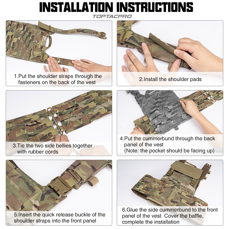 toptacpro-เสื้อกั๊กยุทธวิธี-afpc-plate-carrier-modular-armor-fast-release-military-molle-vest-8302