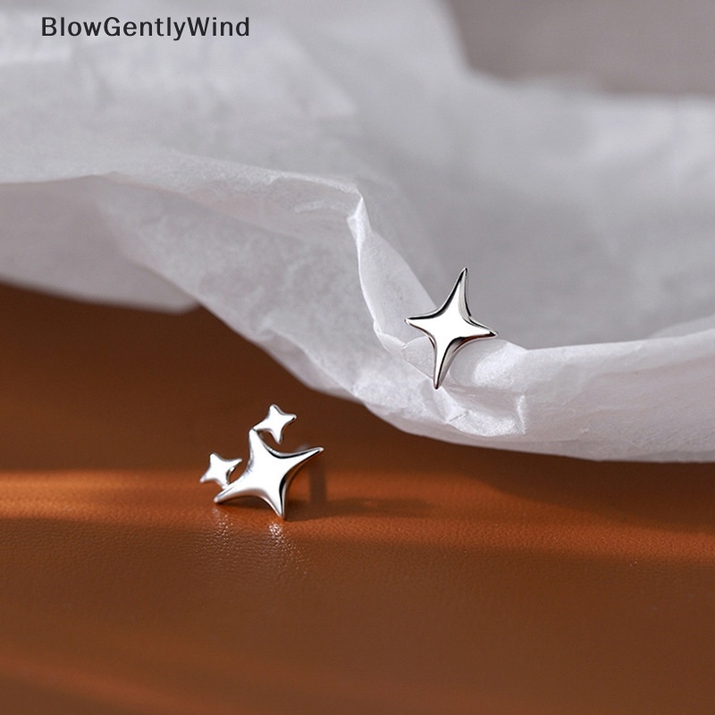 blowgentlywind-ต่างหูสตั๊ด-เงิน-925-จี้รูปดาวน่ารัก-เครื่องประดับ-สําหรับผู้หญิง