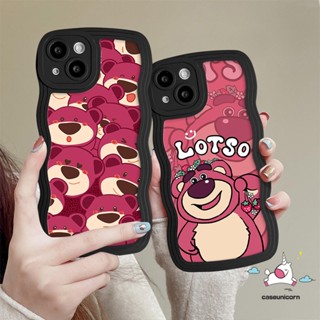 เคสโทรศัพท์มือถือ Tpu ขอบหยัก ลายการ์ตูนหมีสตรอเบอร์รี่น่ารัก สําหรับ Realme C35 C55 C51 C21Y C53 C25 C15 C12 10 8 5s 8i 5 8Pro 9i 7 9 Pro+ 7i 6i 5i C33 C25Y C11 C30 C20 C25s C17 C20A C3 ปกอ่อน