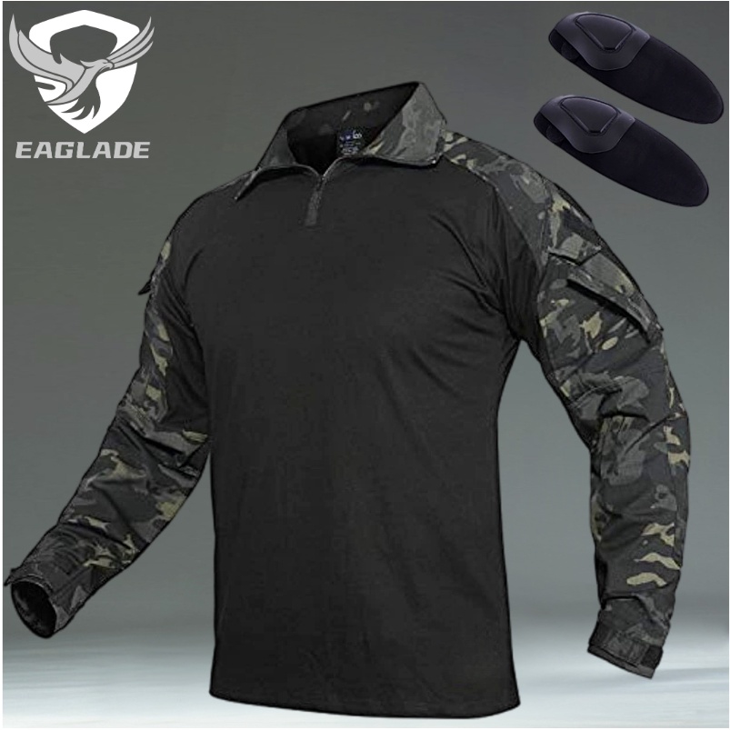 eaglade-เสื้อเชิ้ตยาว-ลายกบยุทธวิธี-ydjx-g2-hxlt-in-night-camo-ยืดหยุ่น-ป้องกันข้อศอก