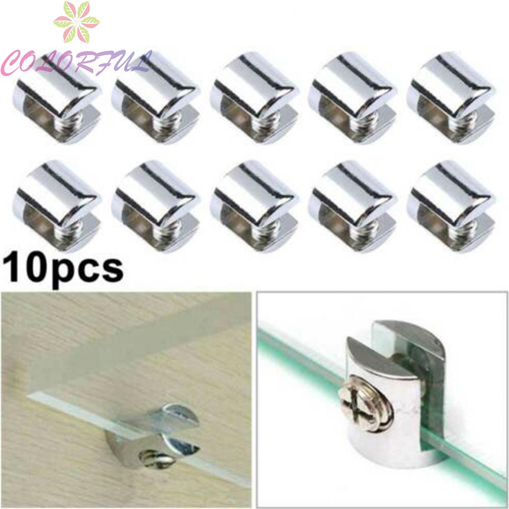 【COLORFUL】Reliable and Sturdy Glass Shelf Bracket Clips for 6 8mm Thick