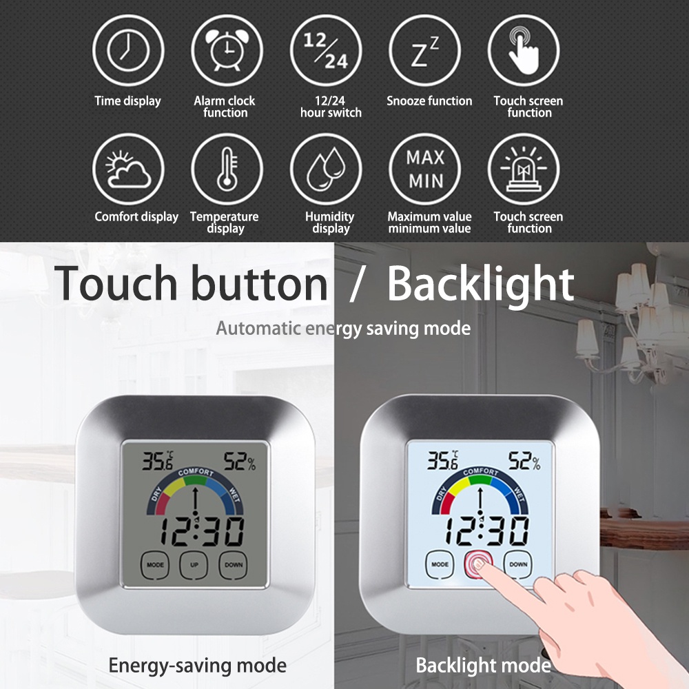 aideepen-นาฬิกาดิจิทัล-lcd-เทอร์โมมิเตอร์-ไฮโกรมิเตอร์-หน้าจอสัมผัส-บอกสภาพอากาศ-ในบ้าน