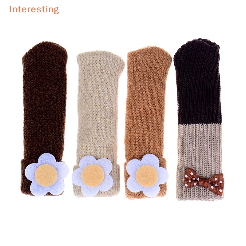 interesting-ถุงเท้า-กันลื่น-ลายดอกไม้-สําหรับขาโต๊ะ-เก้าอี้-4-ชิ้น
