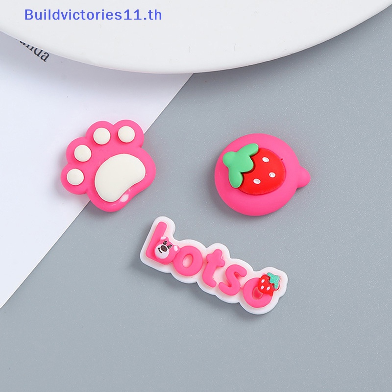 buildvictories11-กิ๊บติดผมเรซิ่น-ลายการ์ตูนหมี-สตรอเบอร์รี่-สร้างสรรค์-diy-สําหรับทําเครื่องประดับ-10-ชิ้น