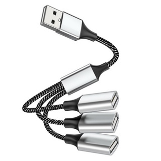 Rich2.br สายเคเบิลแยก USB OTG 480Mbps ความเร็วสูง USB Type-C เป็น 3 USB 3 in 1 อุปกรณ์เสริมคอมพิวเตอร์