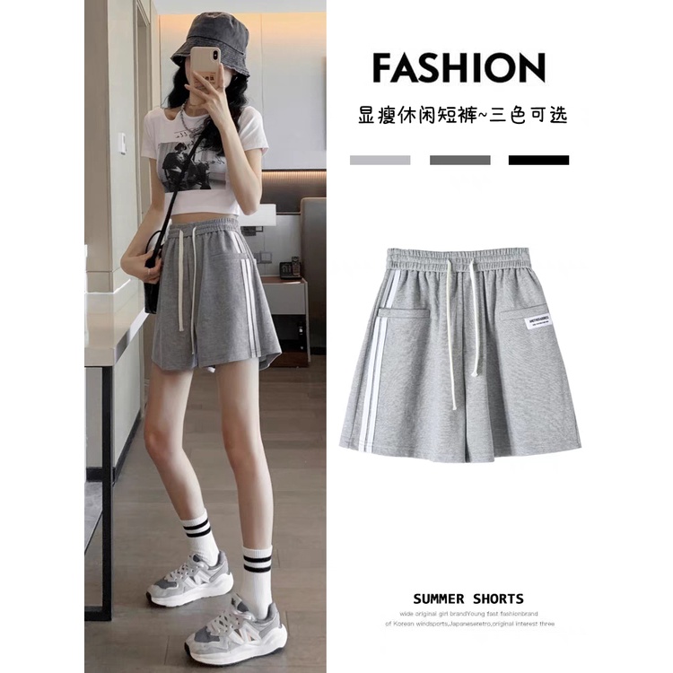 3118-sports-shorts-womens-summer-thin-section-casual-pants-loose-wide-leg-three-point-pants