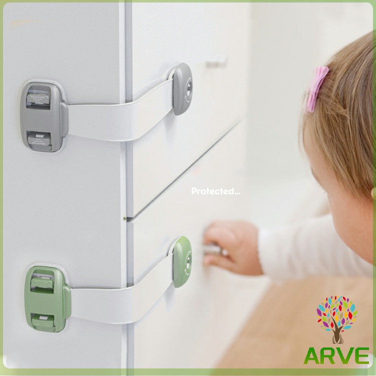 arve-สายรัดตู้-ตัวล็อคลิ้นชัก-ที่ล็อคกันเด็กเปิดประตู-ราคา-ต่อ-1-ชิ้น-มี-2-แบบให้เลือก-child-safety-lock