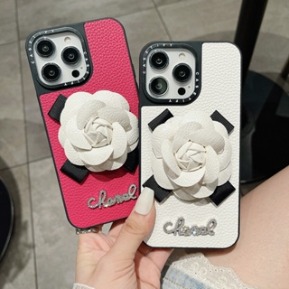 เคสป้องกันโทรศัพท์มือถือโลหะ พิมพ์ลายโลโก้ดอกลิ้นจี่ สามมิติ หรูหรา สําหรับ iphone 14 13 12 Pro Max 14pro 13pro 12pro