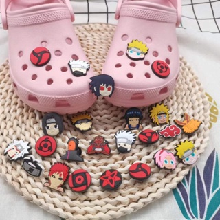 เข็มกลัด ลายการ์ตูนอนิเมะนารูโตะ Jibbitz Crocs Kakashi Jibbits Jiraiya Jibitz Jibbits สไตล์ญี่ปุ่น อุปกรณ์เสริม สําหรับตกแต่งรองเท้าผู้หญิง