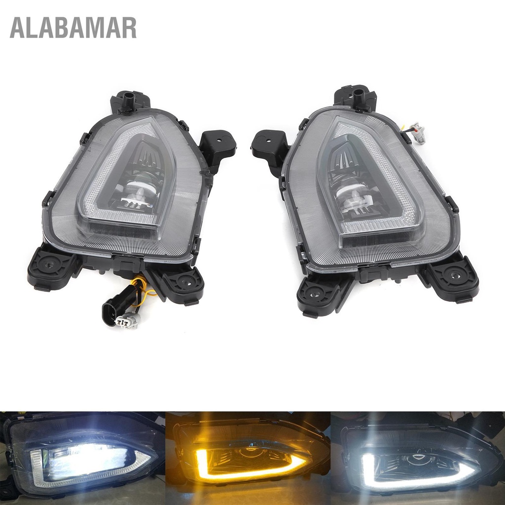 alabamar-ไฟตัดหมอกรถยนต์คู่-led-daytime-running-light-ไฟเลี้ยวสีเหลือง-สำหรับ-hyundai-kona-2017-2020