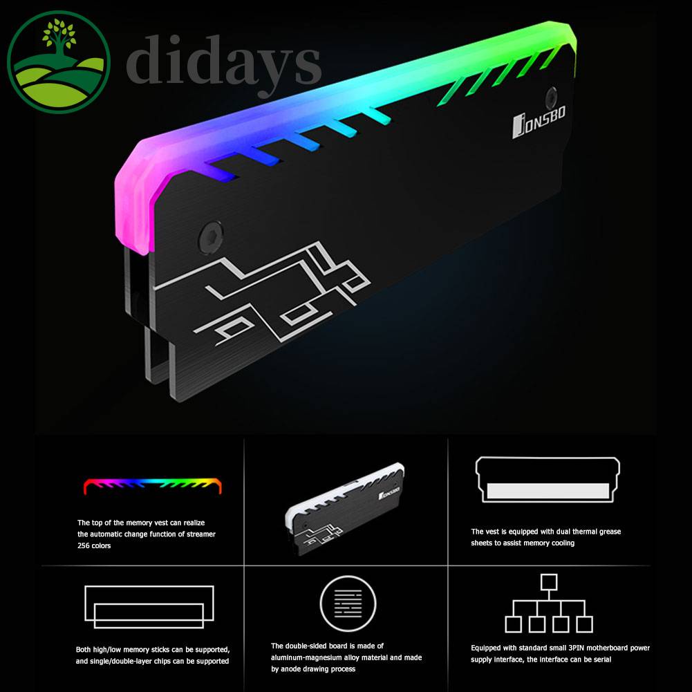 ฮีทซิงค์ระบายความร้อน-rgb-ram-ddr-ddr3-ddr4-สําหรับเดสก์ท็อป-pc