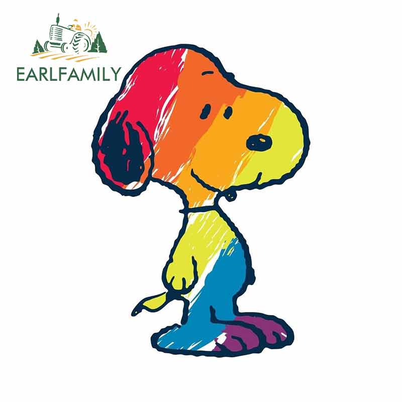 earlfamily-สติกเกอร์ไวนิล-ลาย-snoopy-ขนาด-13-ซม-x-9-ซม-สําหรับติดตกแต่งหน้าต่างรถยนต์-รถตู้