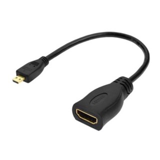 Rich2.br สายเคเบิลอะแดปเตอร์แปลง 1080P Micro HDMI ตัวผู้ Type D เป็น HDMI ตัวเมีย 23 ซม.