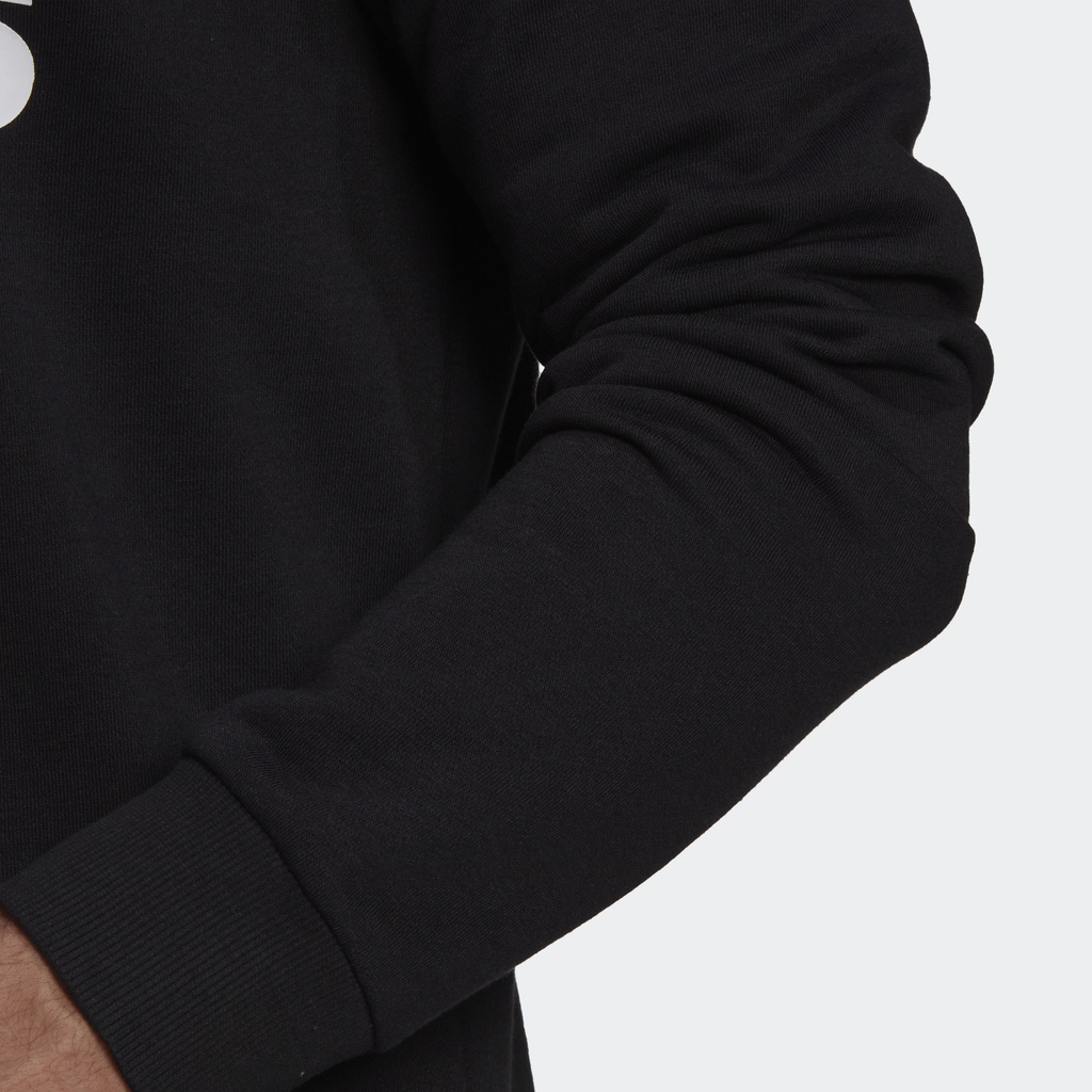 adidas-ไลฟ์สไตล์-เสื้อวอร์มโลโก้ขนาดใหญ่-essentials-ผู้ชาย-สีดำ-gk9076