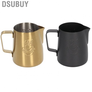 Dsubuy Latte Frothing Cup  Coffee Steaming Pitcher 304 Stainless Steel Angled Handle Olecranon Outlet 380ml for Home